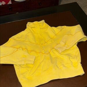 Free People Bright Yellow Pullover Sweatshirt